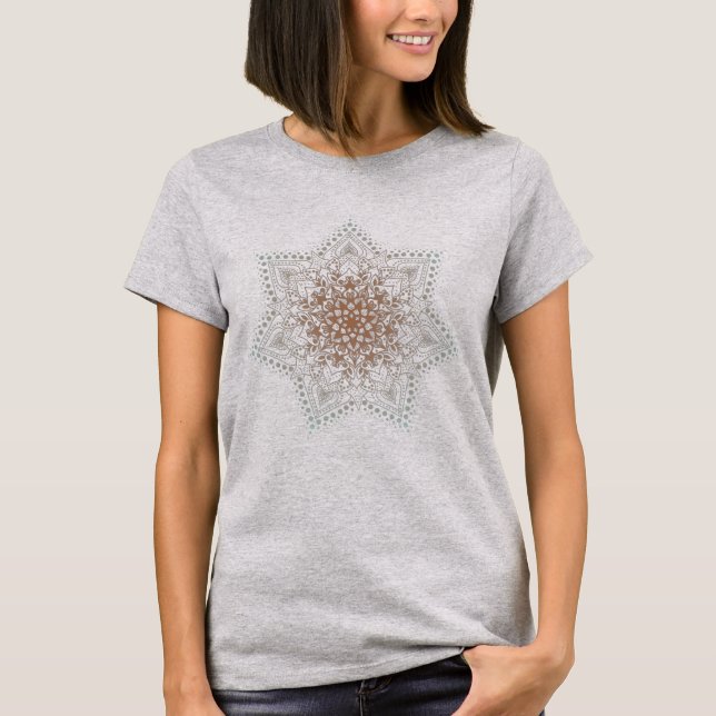 Camiseta Brown Mandala T-Shirt (Frente)