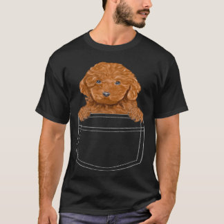 Camiseta Brown Poodle Dog In Pocket  Dog