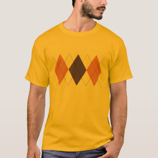 Camiseta Brown retro e t-shirt alaranjado de Argyle