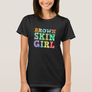 Camiseta Brown Skin Girl Melanin Rainha Junteente Mulheres