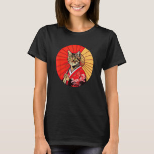 Camiseta Brown Tabby Cat Geisha Funny Pet Kimono