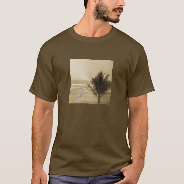Camiseta Brown Vintage Beach T Shirt (Frente)