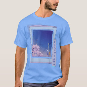 Camiseta Browser Sakura Cute Anime Vaporwave Japanese Night