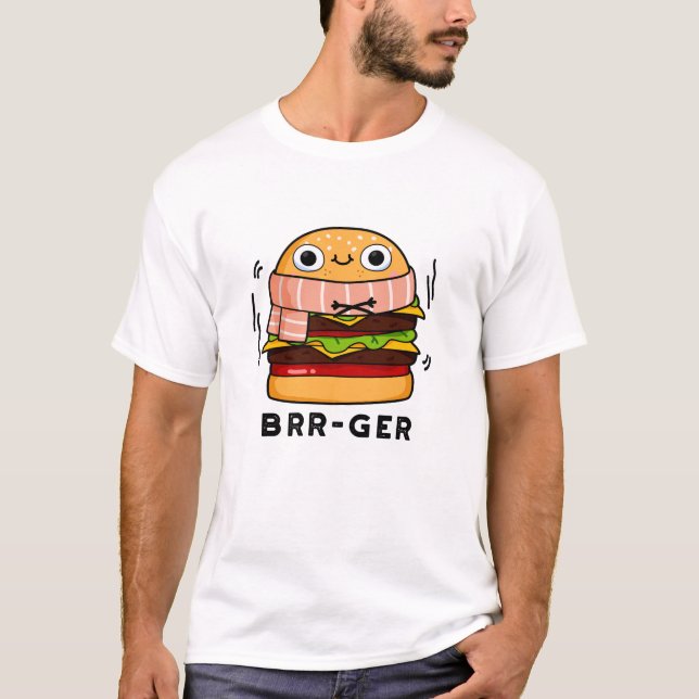 Camiseta Brr-ger Funny Congelando Burger Pun (Frente)