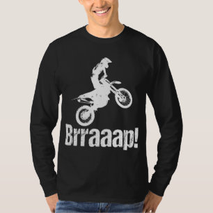 Camiseta Brraaap Funny Dirt Bike Motocross Para Cavaleiros