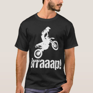 Camiseta Brraaap Funny Dirt Bike Motocross Para Cavaleiros