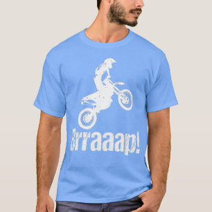 Camiseta Brraaap Funny Dirt Bike Motocross Para Cavaleiros