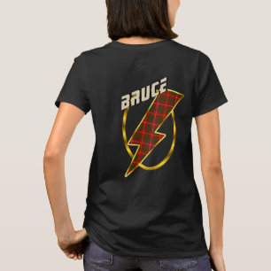 Camiseta Bruce Clan Crachá & Lightning Bolt Tartan T Shirt