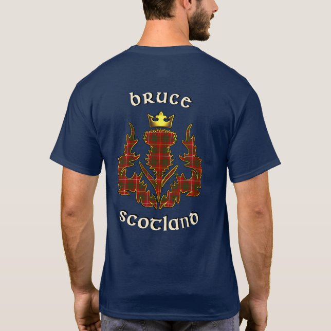 Camiseta Bruce Clan Crachá & Tartan w/Motto (Verso)
