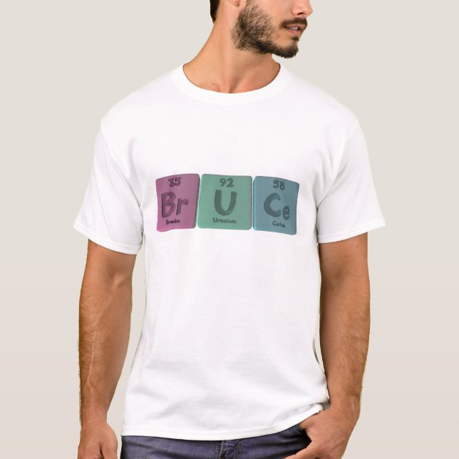 Camiseta Bruce como o cério do urânio do bromo (Frente)