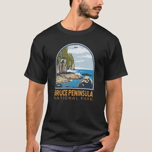 Camiseta Bruce Peninsula National Park Canadá Viagem Art (Frente)