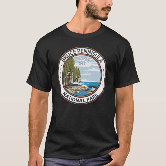 Camiseta Bruce Peninsula National Park Canada Vintage Crach (Frente)