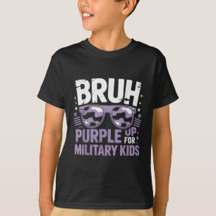 Camiseta Bruce Roxo Para Crianças Militares Filho Militar M