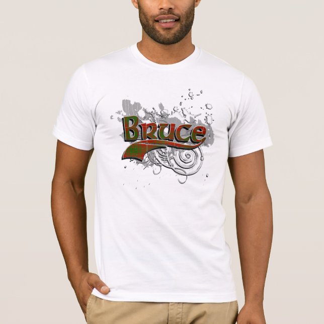 Camiseta Bruce Tartan Grunge (Frente)