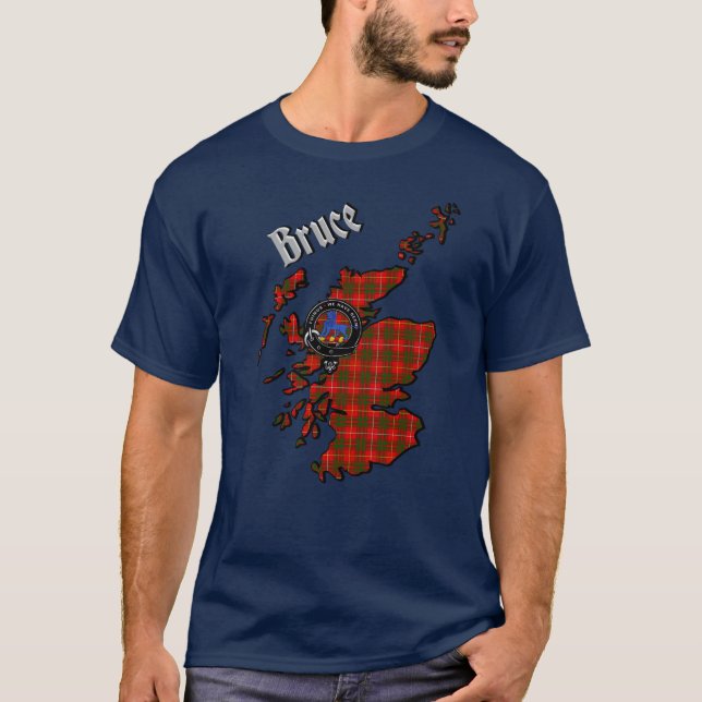 Camiseta Bruce Tartan Map & Crachá T-Shirt (Frente)
