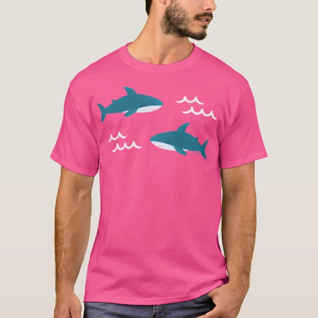 Camiseta Brucieblahaj Ikea Shark Pattern (Teal) (Frente)