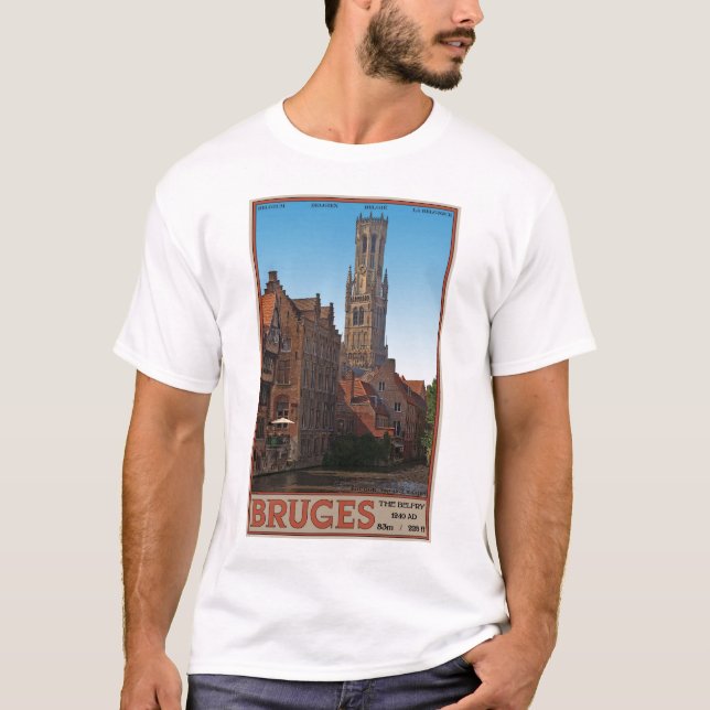 Camiseta Bruges - a torre de sino (Frente)