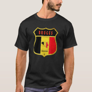 Camiseta Bruges Belgique ArmoQUESES Drapeaux Ville Brugge C