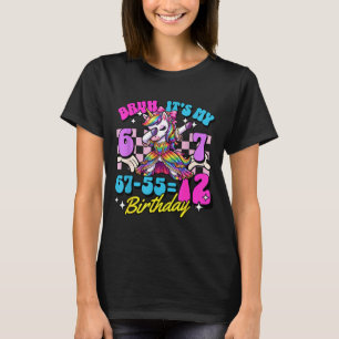 Camiseta Bruh 67-5512 Aniversário de 12 anos Unicórnio Meni