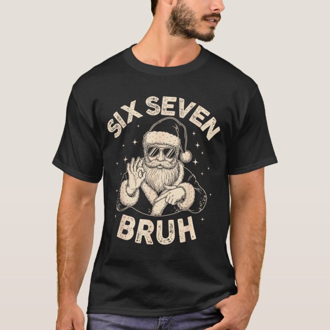 Camiseta Bruh 67 Christmas Santa Six Seven 6 7 Boys Christm (Frente)
