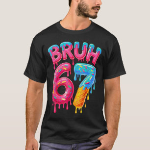 Camiseta Bruh 67 Donut Sorvete - Glacê Rosa e Gotejamento A