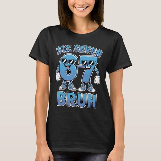 Camiseta Bruh 67 Meme Funny Retro Script Slang Apparel (Frente)