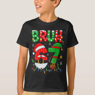 Camiseta Bruh 67 Seis Sete 6 7 Meme Natal Engraçado Menino