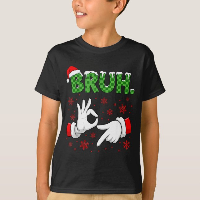 Camiseta Bruh 67 Six Seven 6 7 Meme Christmas Funny Gen Alp (Frente)