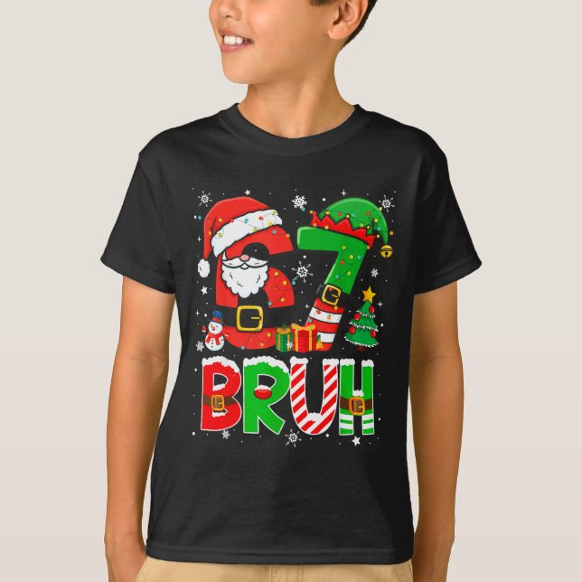 Camiseta Bruh 67 Six Seven 6 7 Meme Funny Christmas Boys Gi (Frente)