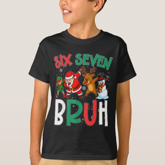 Camiseta Bruh 67 Six Seven 6 7 Meme Gen Alpha Christmas Gen (Frente)