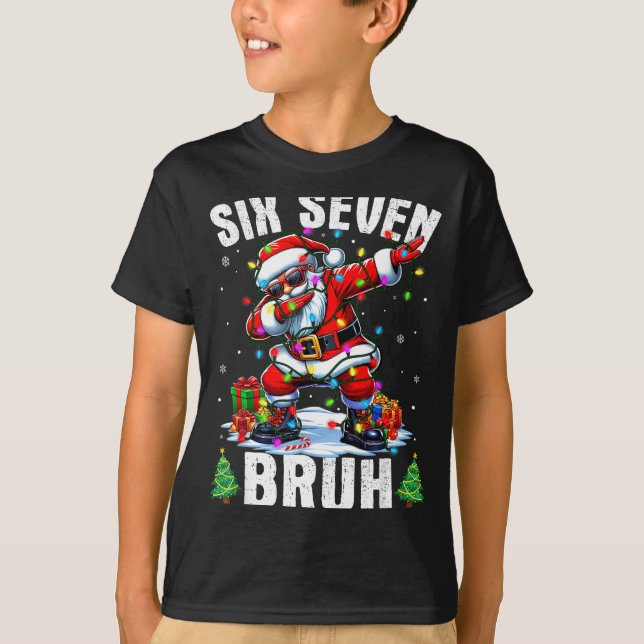 Camiseta Bruh 67 Six Seven Santa Dabbing Christmas Shirts B (Frente)