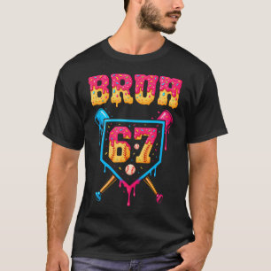 Camiseta Bruh Beisebol Sorvete Gotejamento Número 67 Jogado