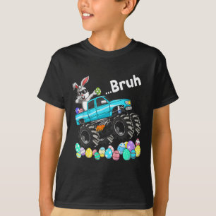 Camiseta Bruh Bunny Felz pascoa Monster Truck Crianças