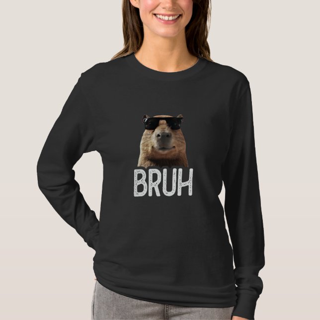 Camiseta Bruh Capybara Funny Capybara Lover Meme Lover (Frente)