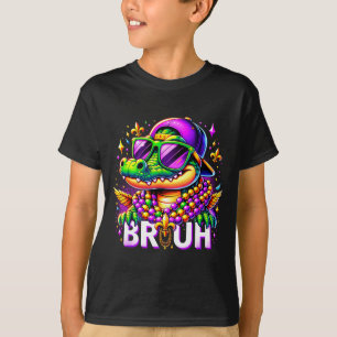 Camiseta Bruh Carnaval Jacaré Para Crianças Meninos Homens