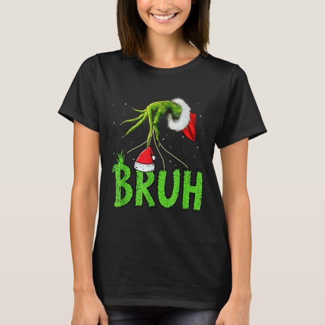 Camiseta Bruh Christmas Kids Teens Boys Funny Christmas Hum (Frente)