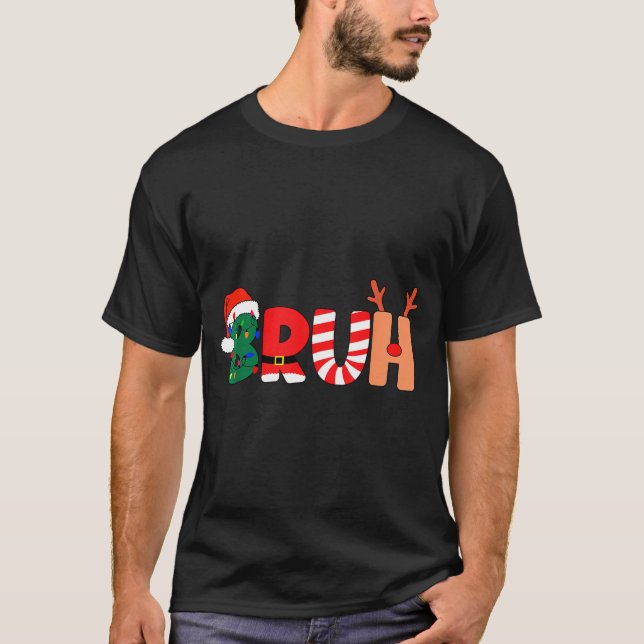Camiseta Bruh Christmas Shirt Teens Boys Xmas Kids Funny Ch (Frente)