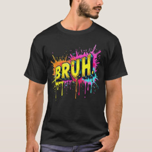 Camiseta Bruh Dito Divertido Meme Irmão Rapaz Garotas Gíria
