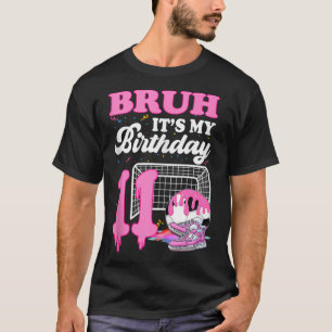 Camiseta Bruh É Meu 11º Aniversário Futebol Sorvete Gotejam