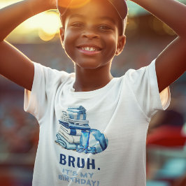 Camiseta BRUH. É Meu Aniversário! Garoto de Festa de Piscin