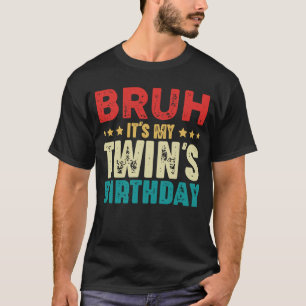 Camiseta Bruh, é o aniversário da minha gêmea Vintage, gême