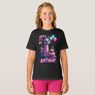 Camiseta Bruh É o meu aniversário Llama Piñata, Retro Engra