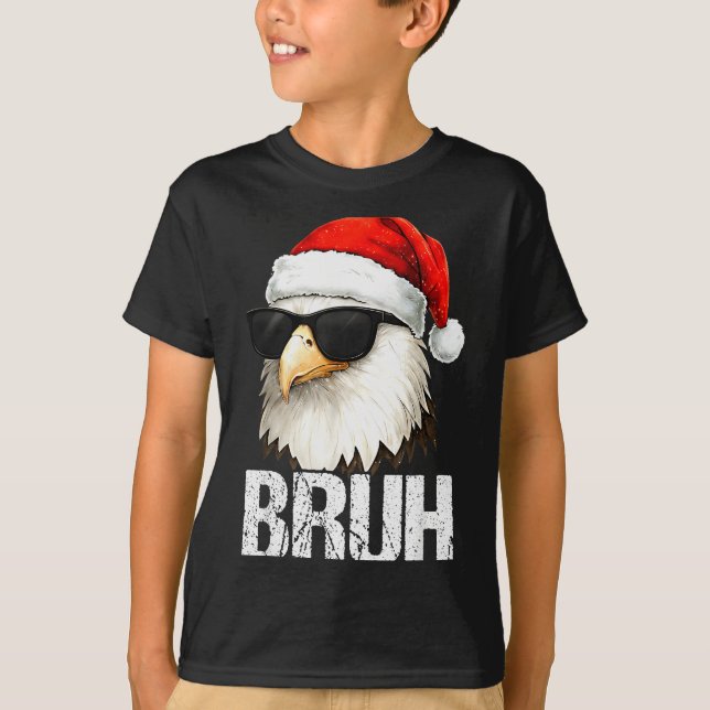 Camiseta Bruh Eagle Christmas Funny Xmas For Mens Boys  (Frente)