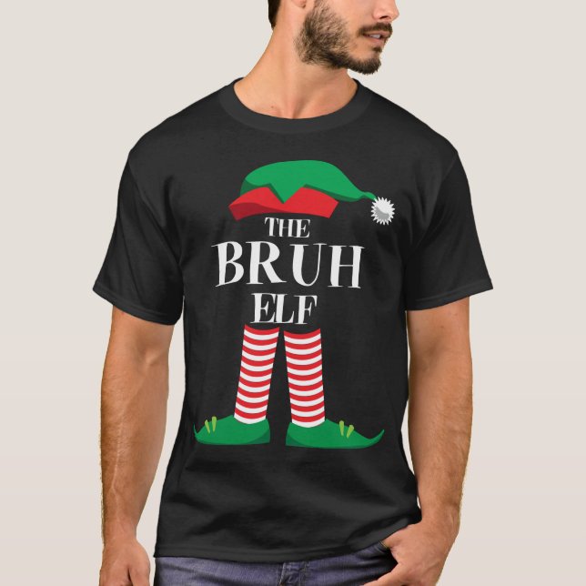 Camiseta Bruh Elf Matching Family Elf Christmas Pajama (Frente)
