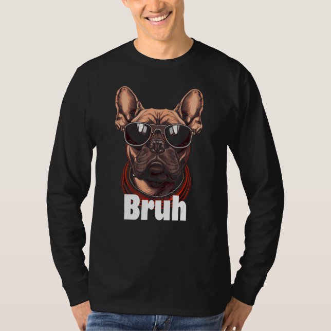 Camiseta Bruh English Bulldog Meme (Frente)