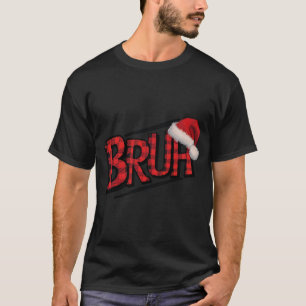 Camiseta Bruh Engraçado Xadrez de Natal Adolescentes Rapaze