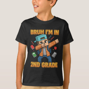 Camiseta Bruh, estou no segundo Grau Dabbing Boys Garotos G