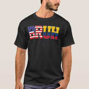 Camiseta Bruh EUA Colômbia País Bandeira Americana Colombia