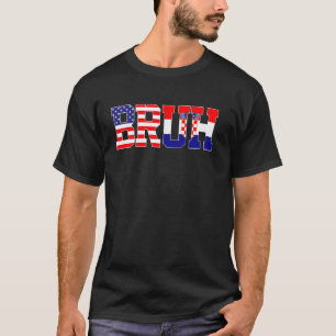 Camiseta Bruh EUA Croácia País Bandeira Americano Gi Croata