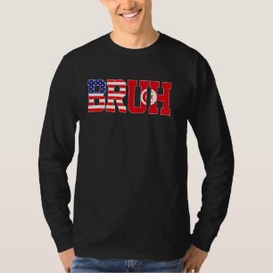 Camiseta Bruh EUA Tunísia País Bandeira Americano Gi Tunisi